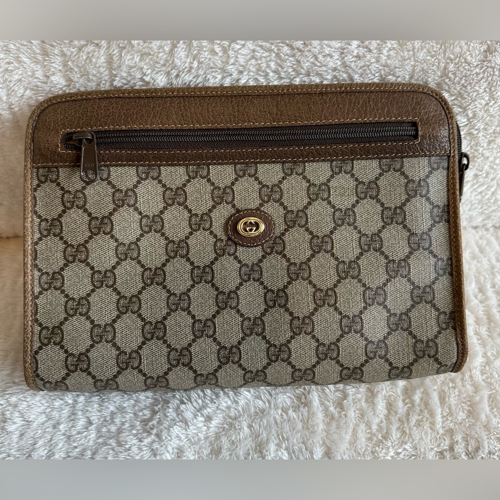 Gucci Beige and Brown Monogram Travel Bag